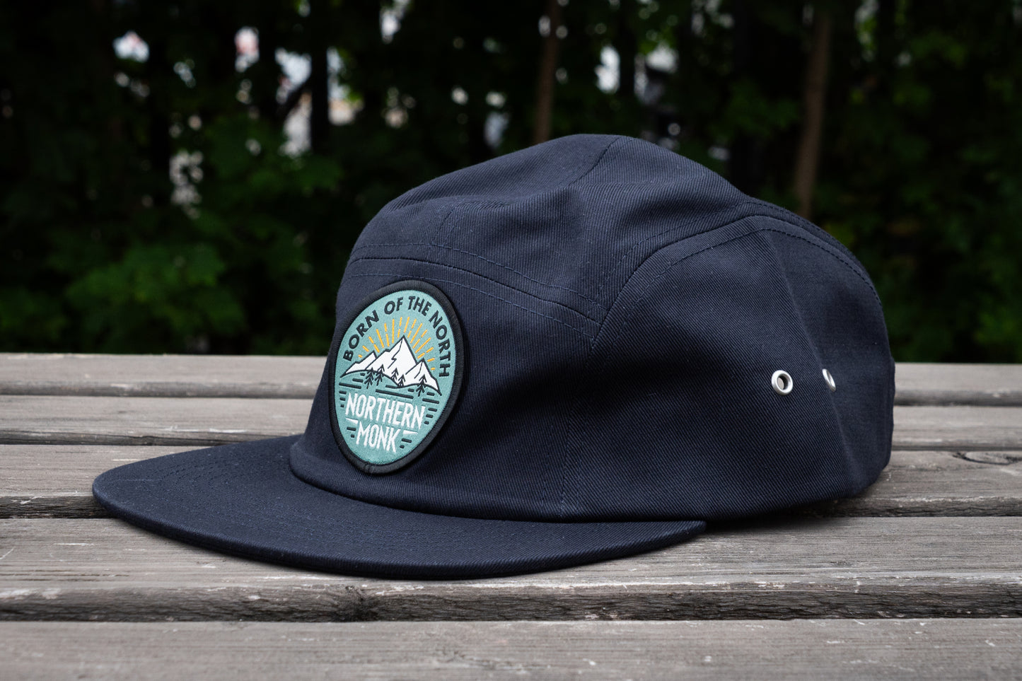 NAVY PANEL CAP WITH CIRCLE PATCH